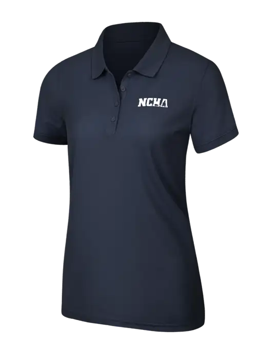 Navy Blue Womens Core Classic Pique Polo w/NCHA Logo