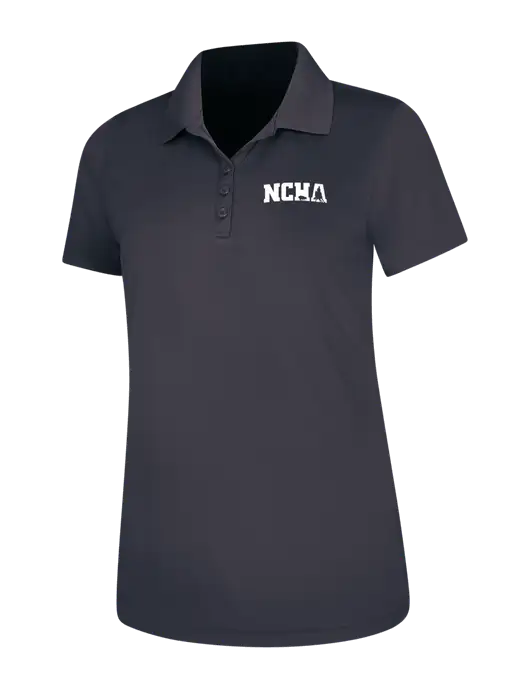 Dark Grey Womens Dry Zone UV Mesh Polo w/NCHA Logo