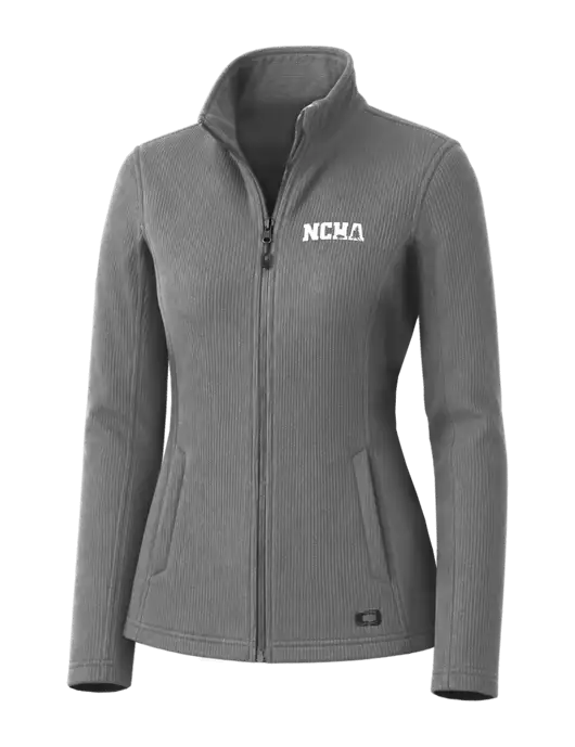 OGIO Medium Grey Womens Grit Fleece Jacket w/NCHA Logo