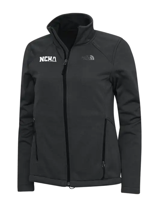 North Face Dark Grey Heather Womens Ridgewall Soft Shell Jacket w/NCHA Logo
