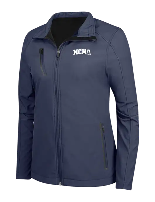 Navy Womens Welded Softshell Jacket w/NCHA Logo