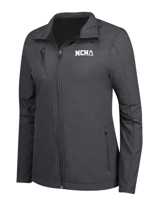 Dark Grey Womens Welded Softshell Jacket w/NCHA Logo