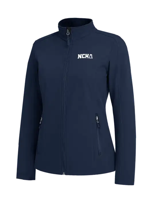 Navy Womens Core Soft Shell Jacket w/NCHA Logo
