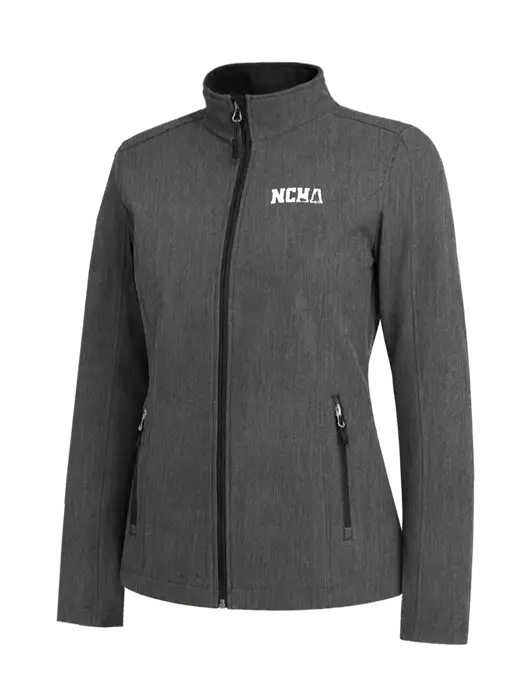 Medium Grey Heather Womens Core Soft Shell Jacket w/NCHA Logo