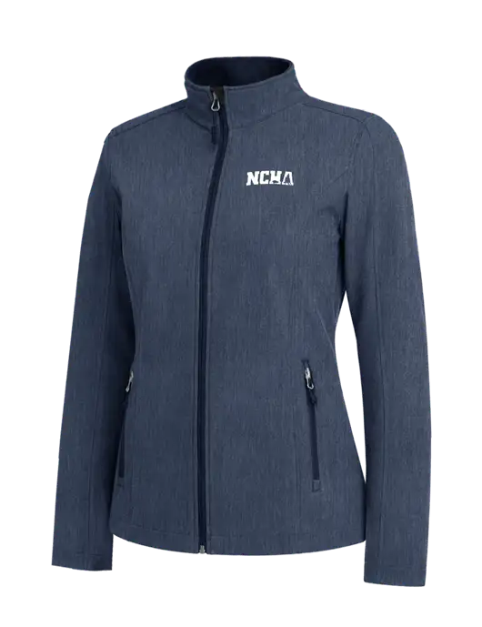 Navy Heather Womens Core Soft Shell Jacket w/NCHA Logo
