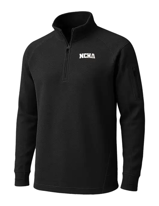 Black Tech Fleece 1/4 Zip Pullover w/NCHA Logo