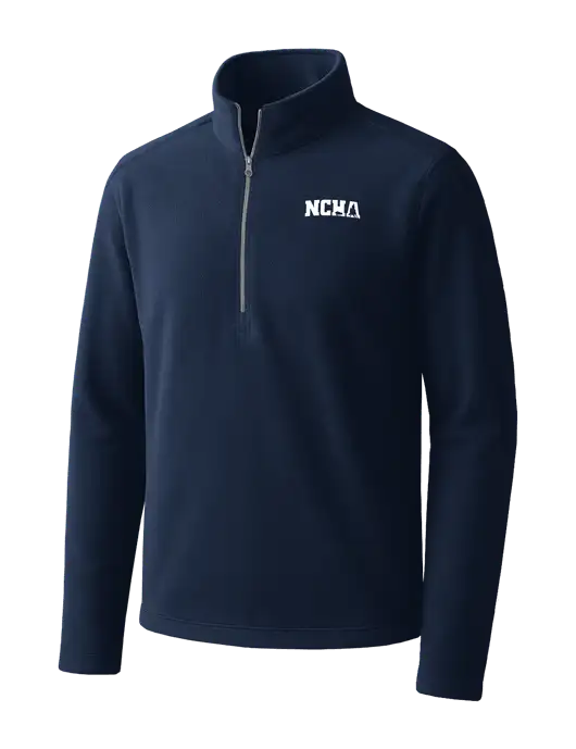 Navy Microfleece 1/2 Zip Pullover w/NCHA Logo