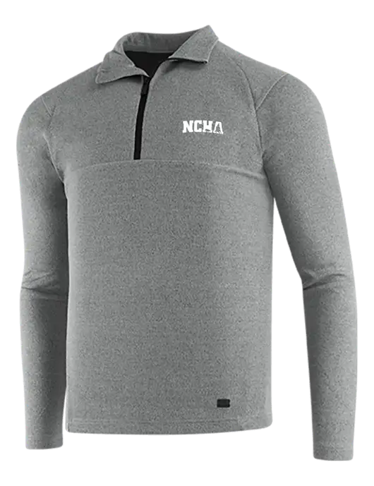 OGIO Petrol Grey Heather Transition 1/4 Zip Pullover w/NCHA Logo