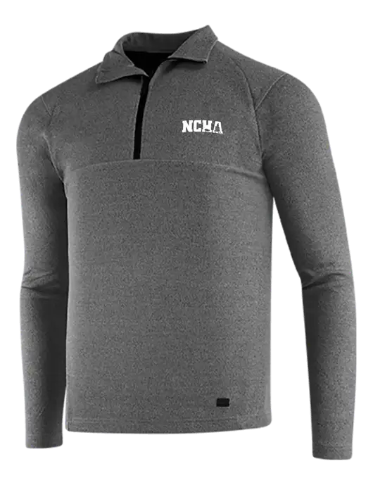 OGIO Dark Grey Heather Transition 1/4 Zip Pullover w/NCHA Logo