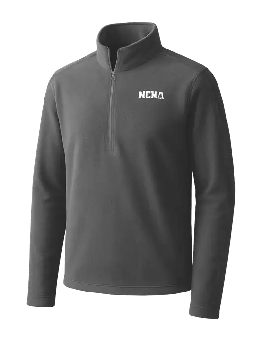 Medium Grey Microfleece 1/2 Zip Pullover w/NCHA Logo