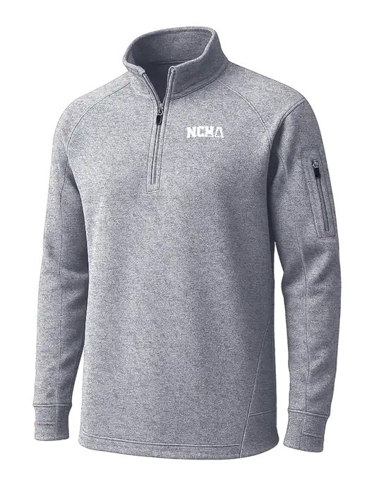 Grey Heather Tech Fleece 1/4 Zip Pullover w/NCHA Logo