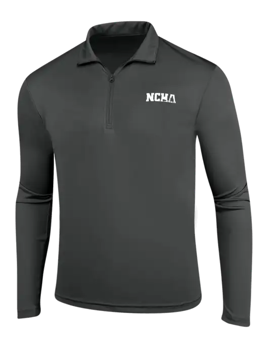Dark Grey PosiCharge Competitor 1/4 Zip Pullover w/NCHA Logo