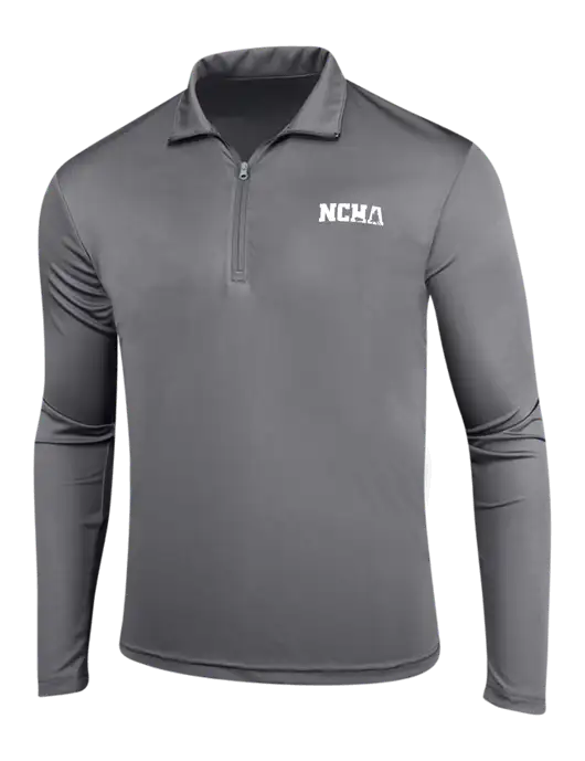 Medium Grey PosiCharge Competitor 1/4 Zip Pullover w/NCHA Logo