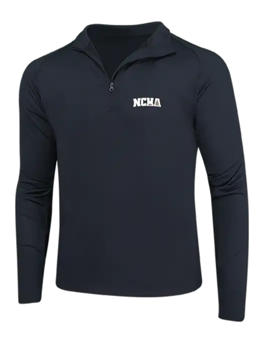 Black Sport Wick Stretch 1/4 Zip Pullover w/NCHA Logo
