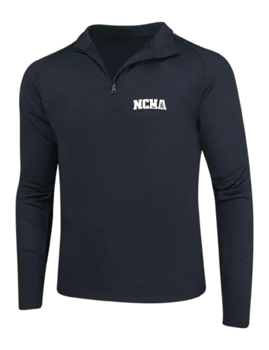 Black Sport Wick Stretch 1/4 Zip Pullover w/NCHA Logo