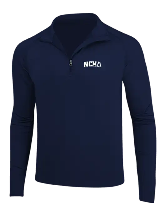 Navy Sport Wick Stretch 1/4 Zip Pullover w/NCHA Logo