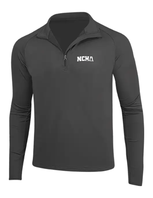Charcoal Grey Sport Wick Stretch 1/4 Zip Pullover w/NCHA Logo