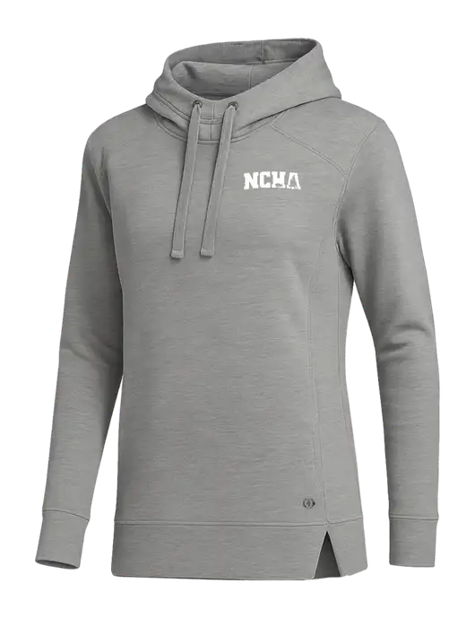 OGIO Heather Grey Womens Luuma Pullover Fleece Hoodie w/NCHA Logo