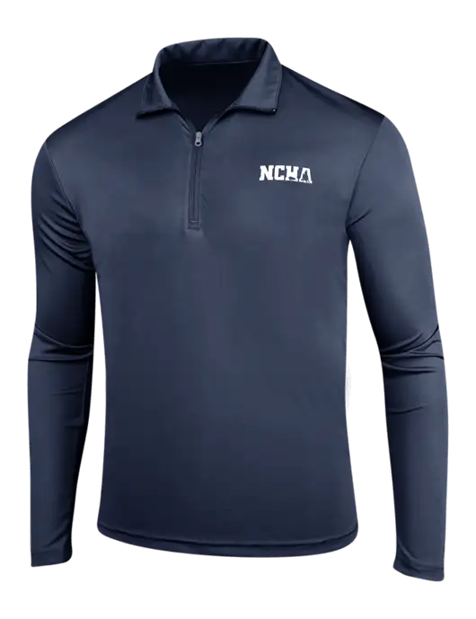 Navy PosiCharge Competitor 1/4 Zip Pullover w/NCHA Logo