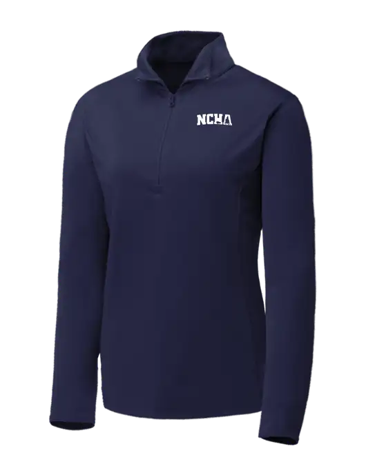 Navy Womens Posicharge Competitor ¼ Zip Pullover w/NCHA Logo