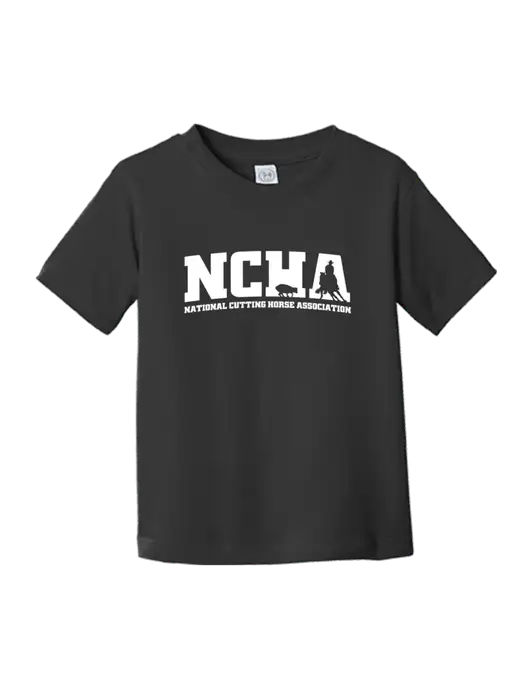 Rabbit Skins Black Toddler Fine Jersey Tee w/NCHA Logo