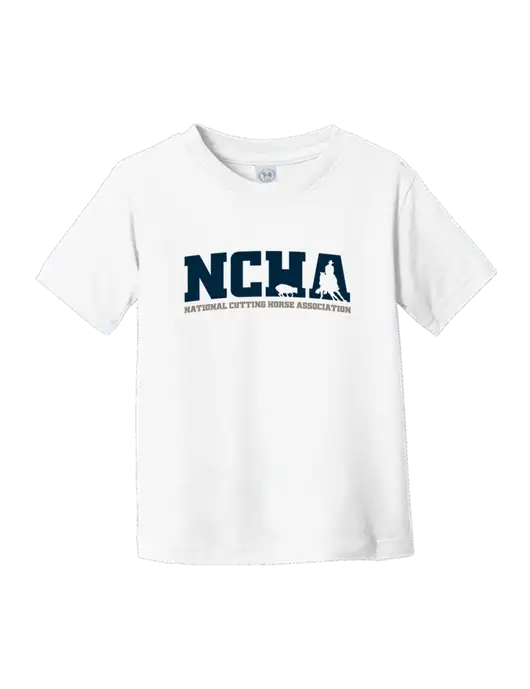 Rabbit Skins White Toddler Fine Jersey Tee w/NCHA Logo