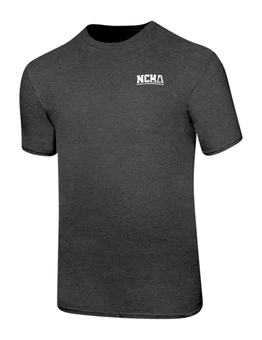 Ring Spun Dark Heather Grey 4.5 oz T-Shirt w/NCHA Logo