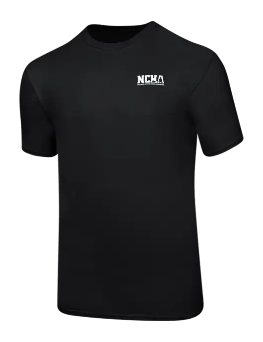 Ring Spun Jet Black 4.5 oz T-Shirt w/NCHA Logo