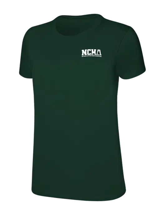 Womens Ring Spun Forest Green 4.5 oz T-Shirt w/NCHA Logo
