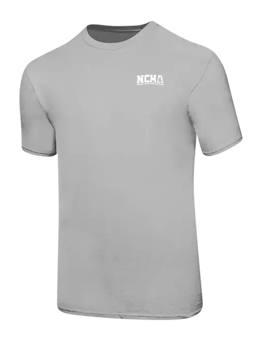 Ring Spun Silver 4.5 oz T-Shirt w/NCHA Logo