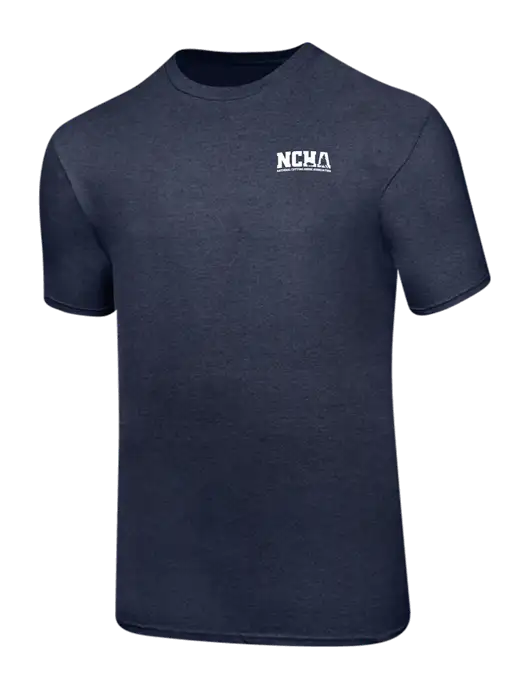 Ring Spun Heather Navy 4.5 oz T-Shirt w/NCHA Logo