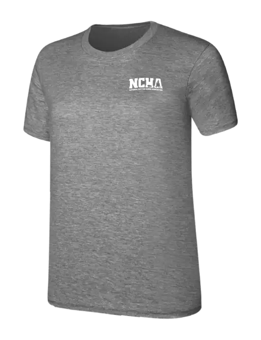 Womens Ring Spun Light Grey Heather 4.5 oz T-Shirt w/NCHA Logo