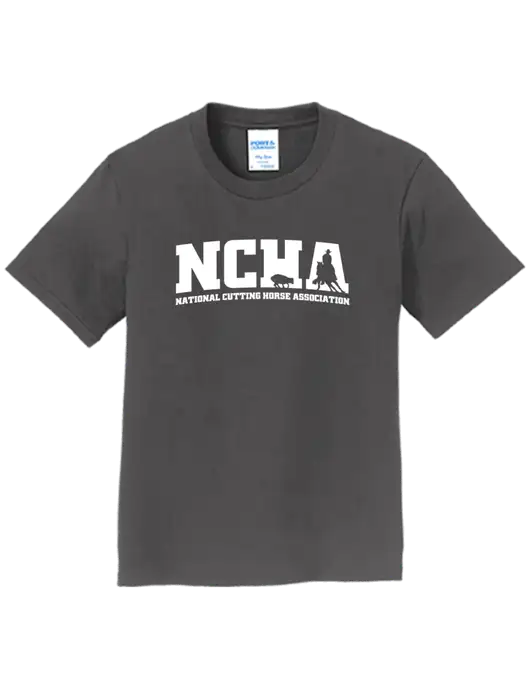 Youth Ring Spun Charcoal 4.5 oz T-Shirt w/NCHA Logo
