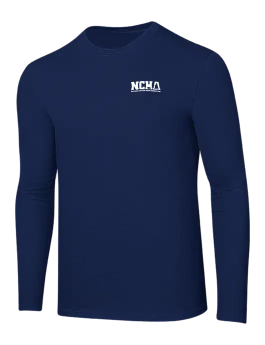 Ring Spun Navy 4.5 oz Long Sleeve T-Shirt w/NCHA Logo
