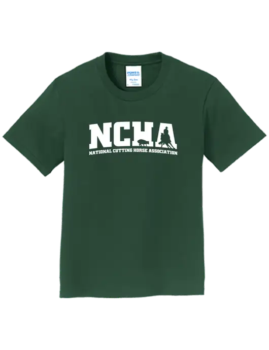 Youth Ring Spun Forest Green 4.5 oz T-Shirt w/NCHA Logo