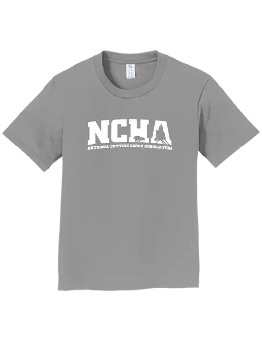 Youth Ring Spun Medium Grey 4.5 oz T-Shirt w/NCHA Logo