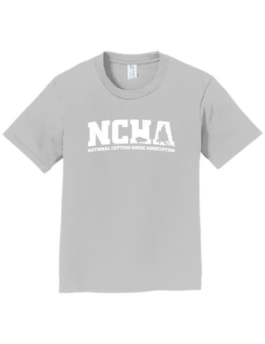 Youth Ring Spun Silver 4.5 oz T-Shirt w/NCHA Logo