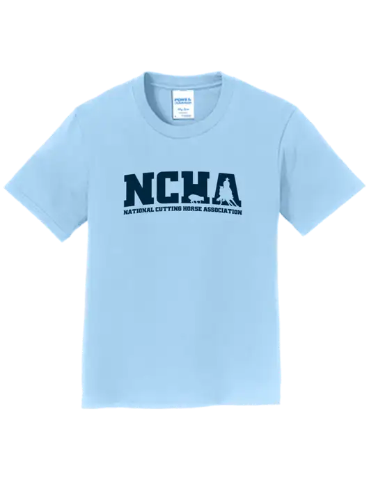 Youth Ring Spun Light Blue 4.5 oz T-Shirt w/NCHA Logo