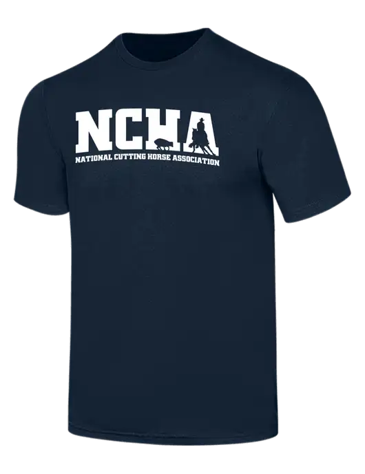 Simply Soft Navy 4.5oz  Poly/Combed Ring Spun Cotton T-Shirt w/NCHA Logo