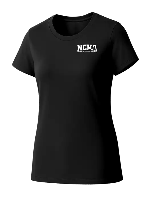 Womens Seriously Soft Black T-Shirt w/NCHA Logo