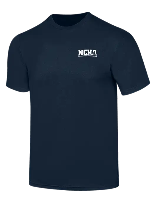 Simply Soft Navy 4.5oz  Poly/Combed Ring Spun Cotton T-Shirt w/NCHA Logo