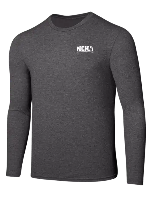 Seriously Soft Heathered Charcoal Long Sleeve T-Shirt w/NCHA Logo