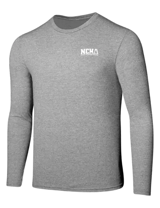 Seriously Soft Light Heathered Grey Long Sleeve T-Shirt w/NCHA Logo