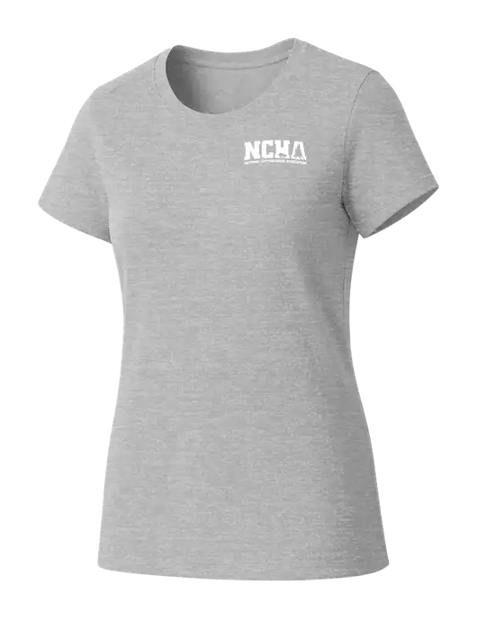 Womens Seriously Soft Light Heathered Grey T-Shirt w/NCHA Logo
