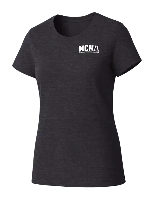 Womens Seriously Soft Heathered Charcoal T-Shirt w/NCHA Logo