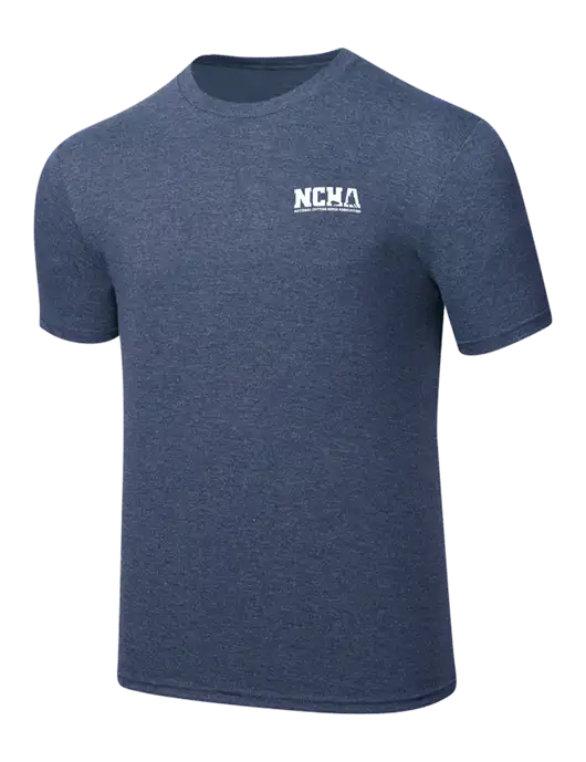 Simply Soft Navy Frost 4.5oz  Poly/Combed Ring Spun Cotton T-Shirt w/NCHA Logo