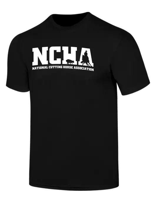 Simply Soft Black 4.5oz  Poly/Combed Ring Spun Cotton T-Shirt w/NCHA Logo