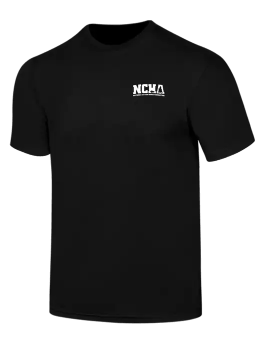 Simply Soft Black 4.5oz  Poly/Combed Ring Spun Cotton T-Shirt w/NCHA Logo