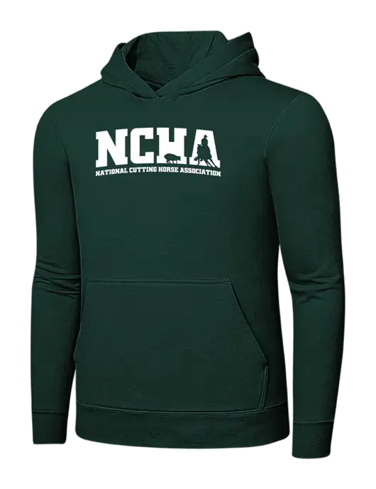 Dark Green 7.8 oz Ring Spun Hooded Sweatshirt w/NCHA Logo