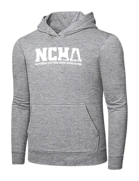 Light Grey Heather 7.8 oz Ring Spun Hooded Sweatshirt w/NCHA Logo
